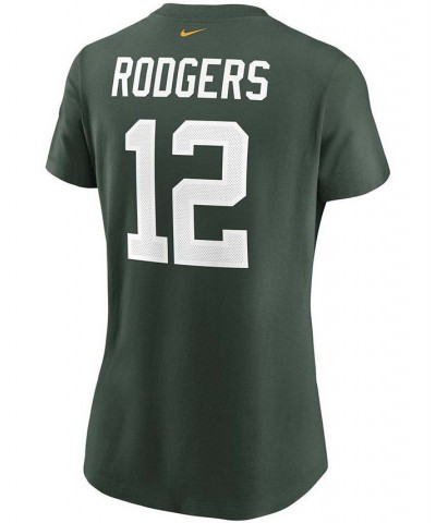 Women's Aaron Rodgers Green Green Bay Packers Name Number T-shirt Green $25.00 Tops