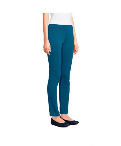 Women's Petite Starfish Mid Rise Slim Leg Elastic Waist Pull On Pants Evening blue $28.68 Pants