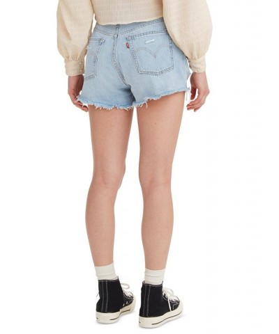 Women's 501 Cotton High-Rise Denim Shorts Medium Indigo $35.39 Shorts