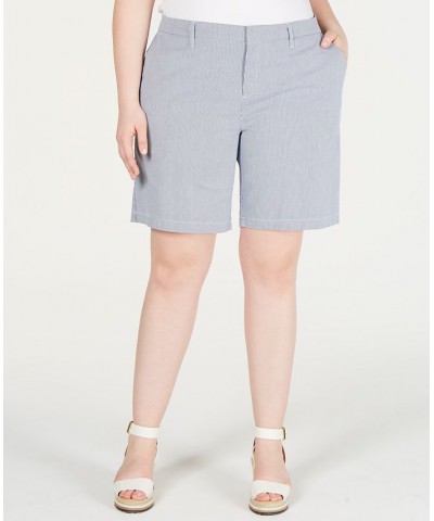 Plus Size Hollywood Chino Shorts Blue/white $25.96 Shorts