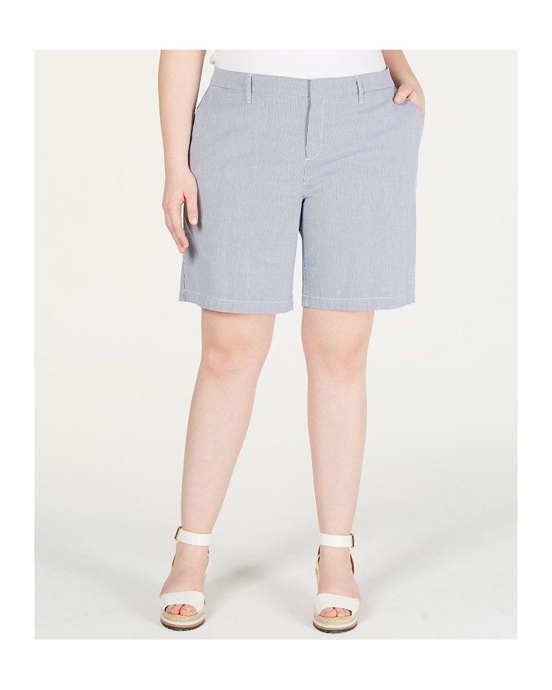 Plus Size Hollywood Chino Shorts Blue/white $25.96 Shorts