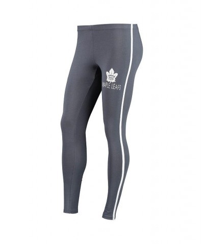 Women's White Charcoal Toronto Maple Leafs Sonata T-shirt and Leggings Set White, Charcoal $31.85 Pajama