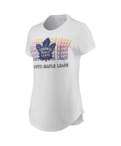 Women's White Charcoal Toronto Maple Leafs Sonata T-shirt and Leggings Set White, Charcoal $31.85 Pajama