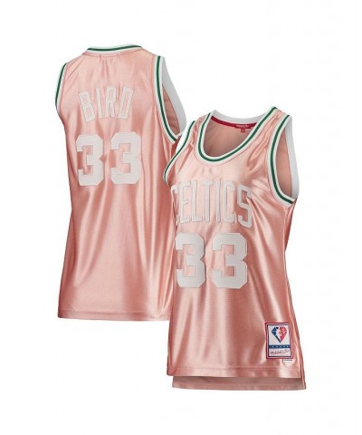 Women's Larry Bird Pink Boston Celtics 75th Anniversary Rose Gold 1985 Swingman Jersey Pink $72.15 Jersey