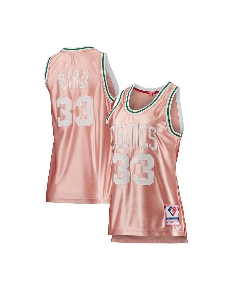 Women's Larry Bird Pink Boston Celtics 75th Anniversary Rose Gold 1985 Swingman Jersey Pink $72.15 Jersey