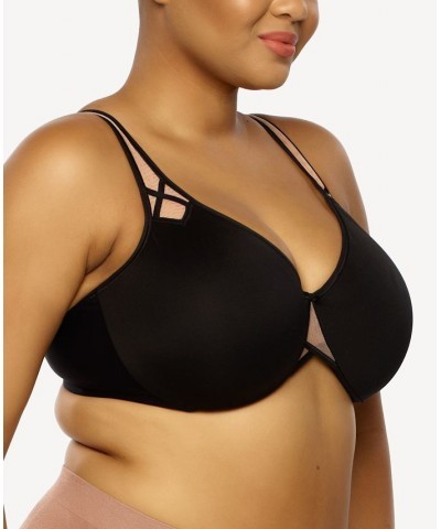 Plus Size Amaranth Cushioned Comfort Unlined Minimizer Underwire Bra Black $19.23 Bras