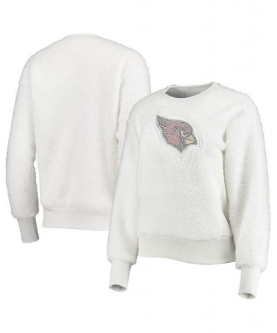 Women's White Arizona Cardinals Milestone Tracker Pullover Sweatshirt White $41.59 Sweatshirts