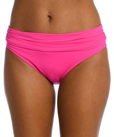 Island Goddess Twist-Front Tankini Top & Banded Bikini Bottoms Pop Pink $46.35 Swimsuits