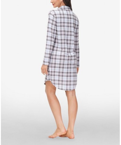 Women's Printed Notch Collar Sleepshirt Stowe Plaid $16.68 Sleepwear