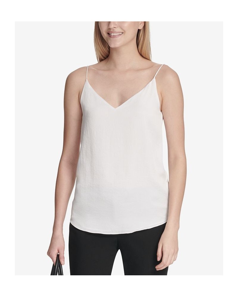 Petite V-Neck Camisole Top White $25.38 Tops