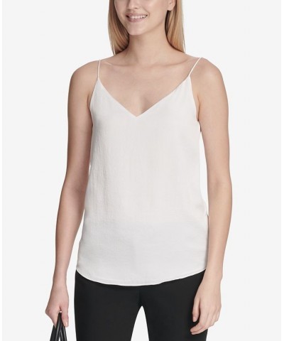 Petite V-Neck Camisole Top White $25.38 Tops