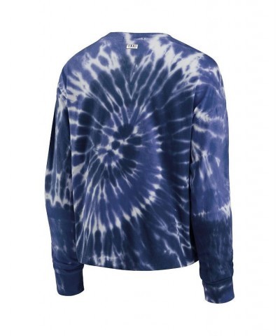 Women's Navy Utah Jazz Tie-Dye Long Sleeve T-shirt Navy $29.11 Tops