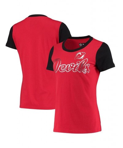 Women's Red New Jersey Devils Trophy T-shirt Red $15.40 Tops