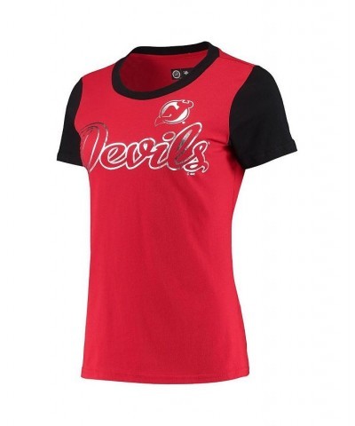 Women's Red New Jersey Devils Trophy T-shirt Red $15.40 Tops