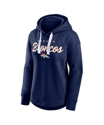 Women's Branded Heather Navy Denver Broncos Set To Fly Pullover Hoodie Blue $36.00 Sweatshirts