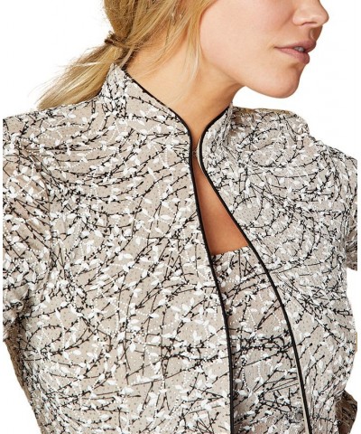 Printed Jacket and Top Set Regular & Petite Sizes White $60.84 Jackets