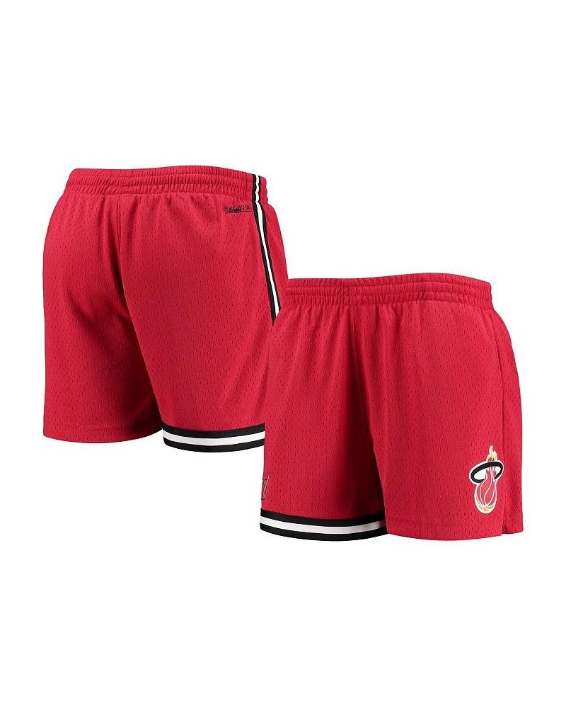 Women's Red Miami Heat Hardwood Classics Jump Shot Shorts Red $41.40 Shorts