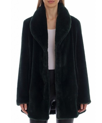Women's Faux-Fur Coat Emerald $51.20 Coats