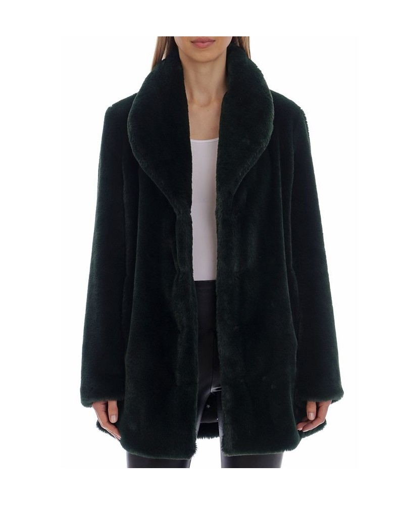 Women's Faux-Fur Coat Emerald $51.20 Coats