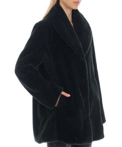 Women's Faux-Fur Coat Emerald $51.20 Coats