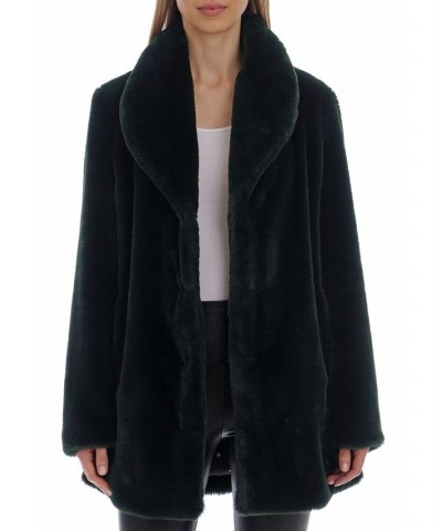 Women's Faux-Fur Coat Emerald $51.20 Coats