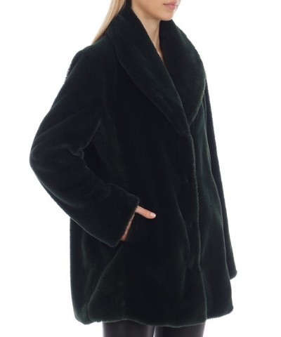 Women's Faux-Fur Coat Emerald $51.20 Coats