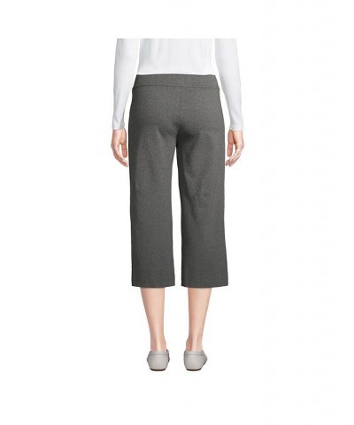 Women's Tall Starfish Mid Rise Elastic Waist Pull On Crop Pants Charcoal heather $34.42 Pants