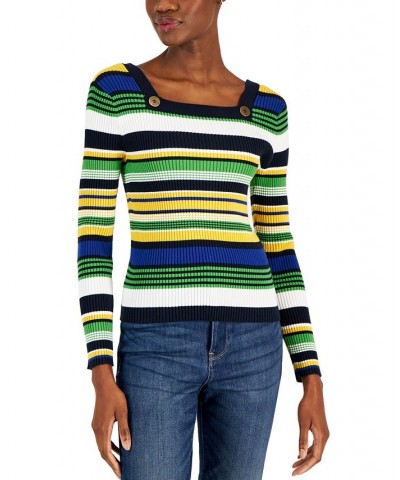Women's Cotton Ribbed Sweater Gold $24.88 Sweaters