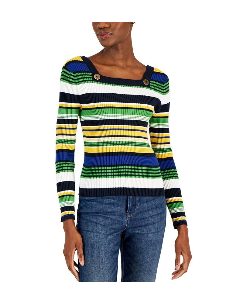 Women's Cotton Ribbed Sweater Gold $24.88 Sweaters