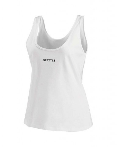 Women's White Seattle Seahawks Team Scoop Neck Tank Top White $15.05 Tops