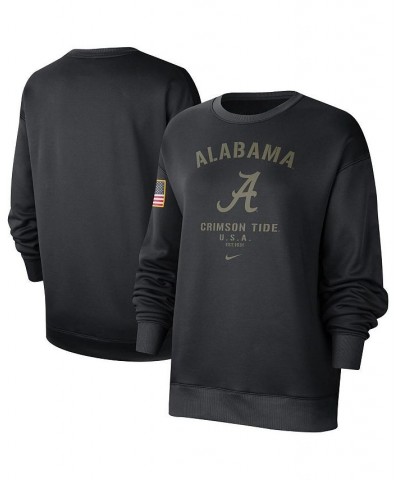 Women's Black Alabama Crimson Tide Military-Inspired Appreciation Therma Performance All-Time Pullover Sweatshirt Black $31.5...