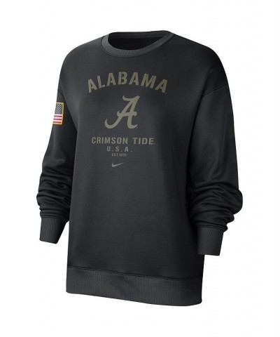 Women's Black Alabama Crimson Tide Military-Inspired Appreciation Therma Performance All-Time Pullover Sweatshirt Black $31.5...