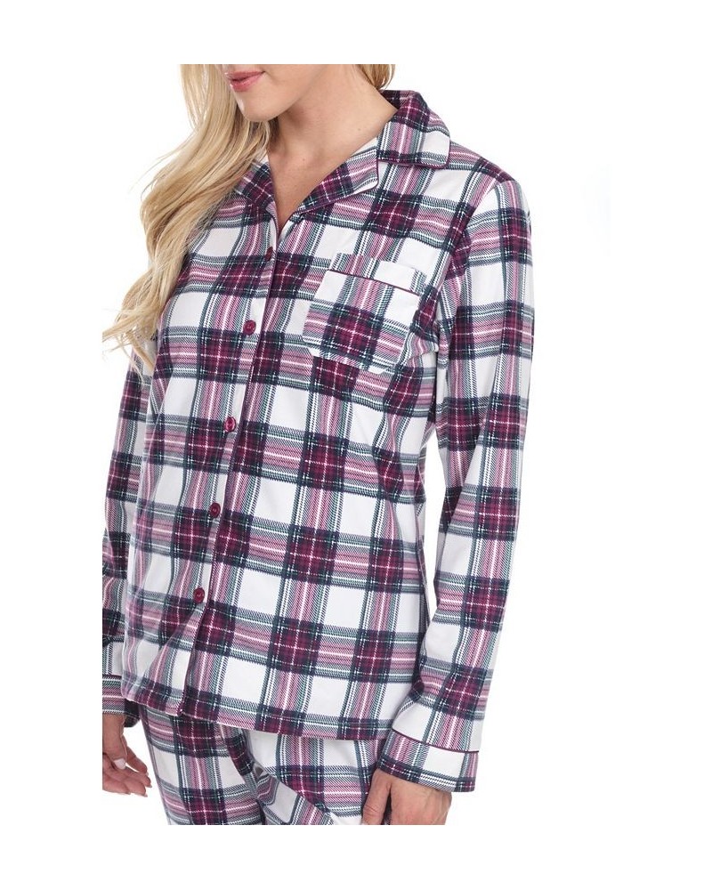3-Piece Cozy Pajama Set Purple/White Plaid $21.32 Sleepwear