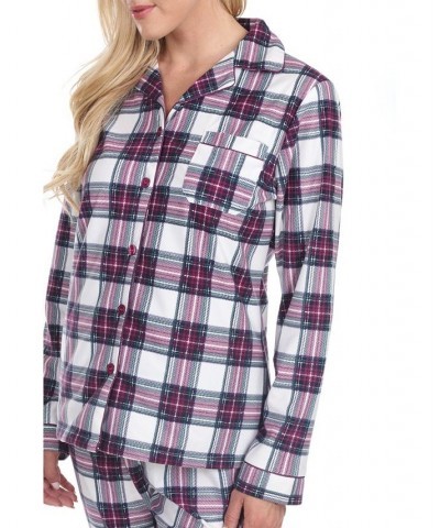3-Piece Cozy Pajama Set Purple/White Plaid $21.32 Sleepwear