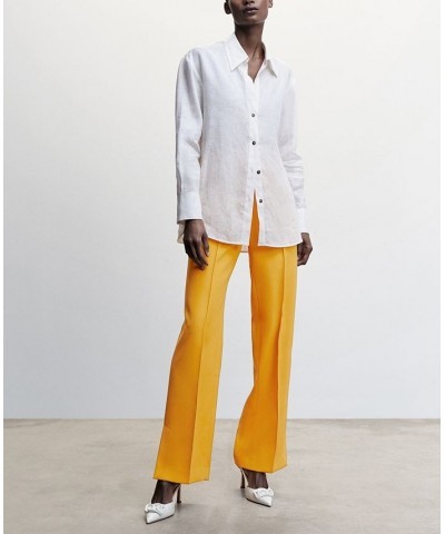 Women's Openings Straight Trousers Yellow $45.89 Pants