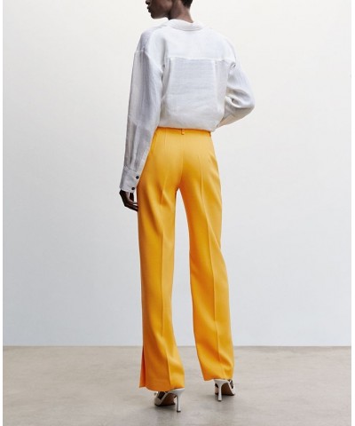 Women's Openings Straight Trousers Yellow $45.89 Pants