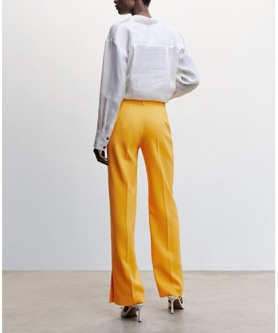 Women's Openings Straight Trousers Yellow $45.89 Pants