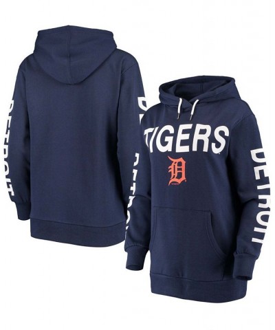 Women's Navy Detroit Tigers Extra Inning Colorblock Pullover Hoodie $27.95 Sweatshirts