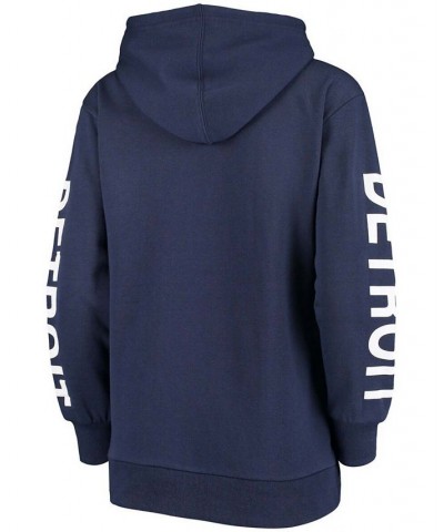 Women's Navy Detroit Tigers Extra Inning Colorblock Pullover Hoodie $27.95 Sweatshirts