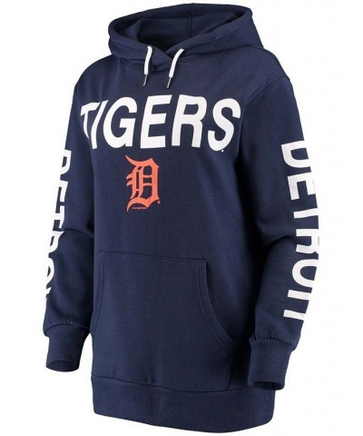 Women's Navy Detroit Tigers Extra Inning Colorblock Pullover Hoodie $27.95 Sweatshirts