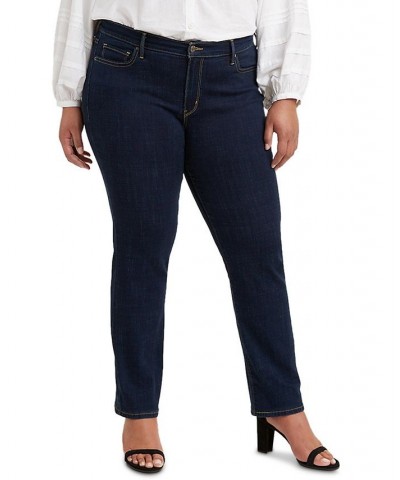 Trendy Plus Size Classic Straight Leg Jeans Cobalt Dip $29.40 Jeans