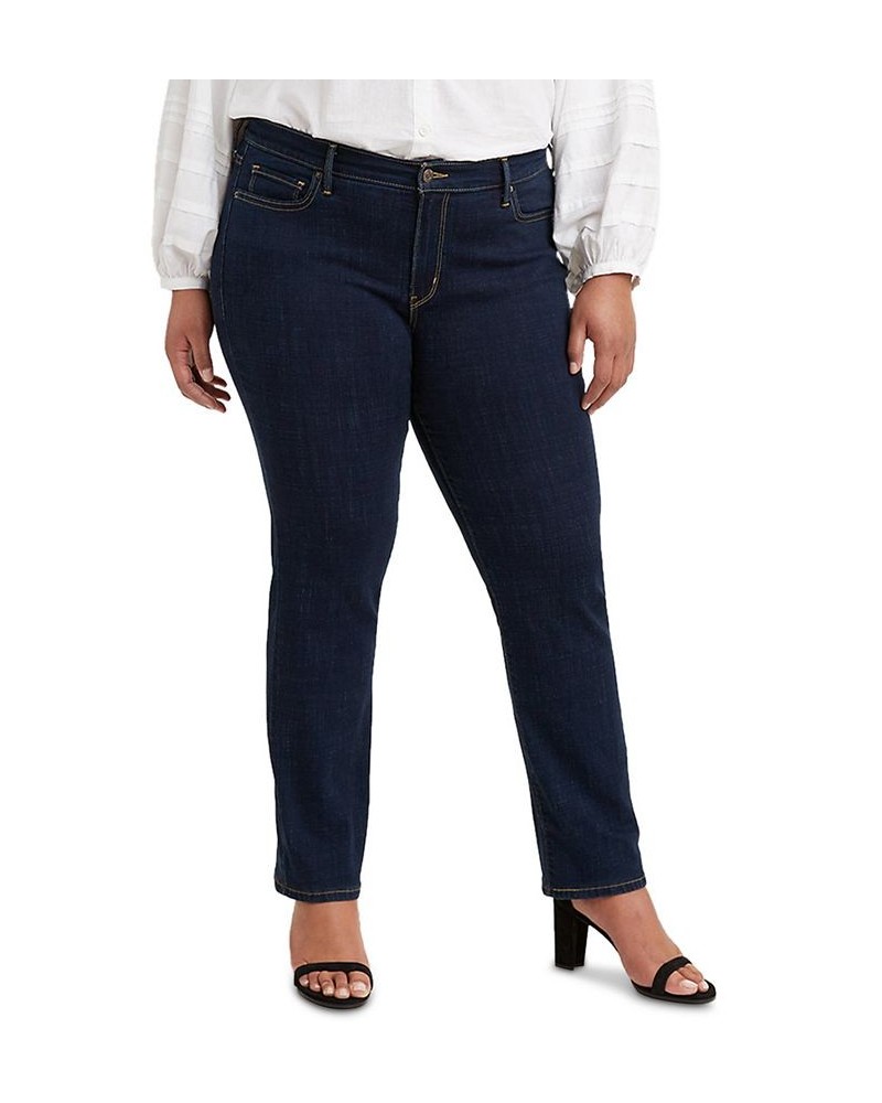 Trendy Plus Size Classic Straight Leg Jeans Cobalt Dip $29.40 Jeans