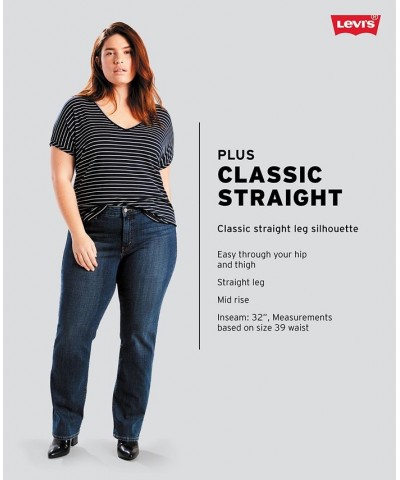 Trendy Plus Size Classic Straight Leg Jeans Cobalt Dip $29.40 Jeans