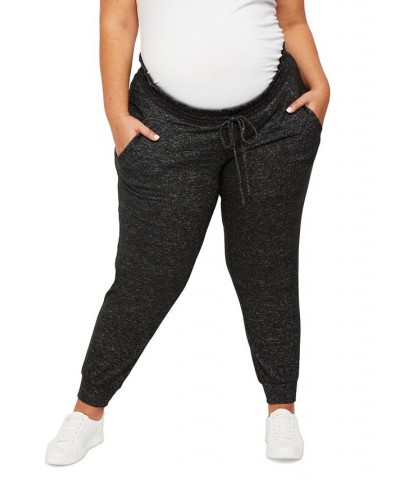 Plus Size Hacci Jogger Maternity Pants Grey 2 $23.32 Pants