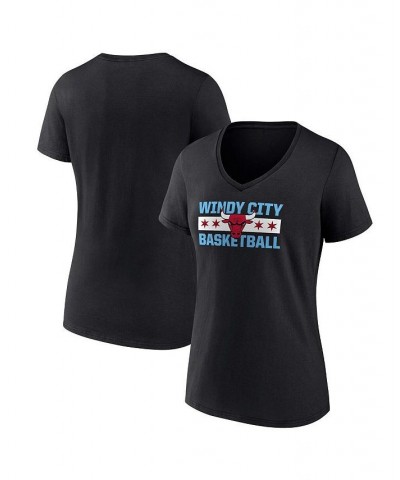 Women's Branded Black Chicago Bulls Hometown Collection T-shirt Black $21.19 Tops