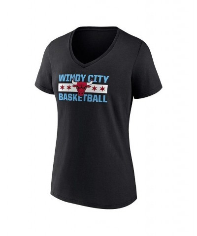 Women's Branded Black Chicago Bulls Hometown Collection T-shirt Black $21.19 Tops