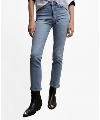 Women's Slim Cropped Jeans Medium Blue $30.10 Jeans