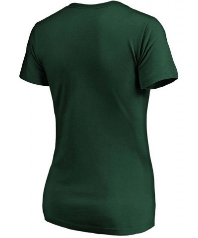 Women's Green Oakland Athletics Team Logo Lockup V-Neck T-shirt Green $22.79 Tops