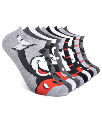 10-Pk. Mickey Mouse No-Show Socks Light Heather Grey, Red, White $17.68 Socks