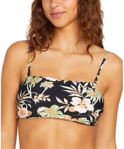 Juniors' For The Tide Tube Bikini Top Black Combo $34.80 Swimsuits